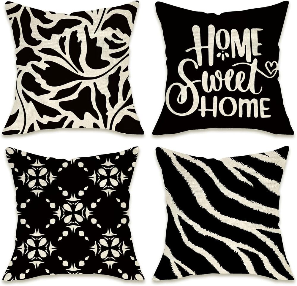 7198 Home Sweet Home Decorative Throw Pillow Covers 20 x 20 Set of 4